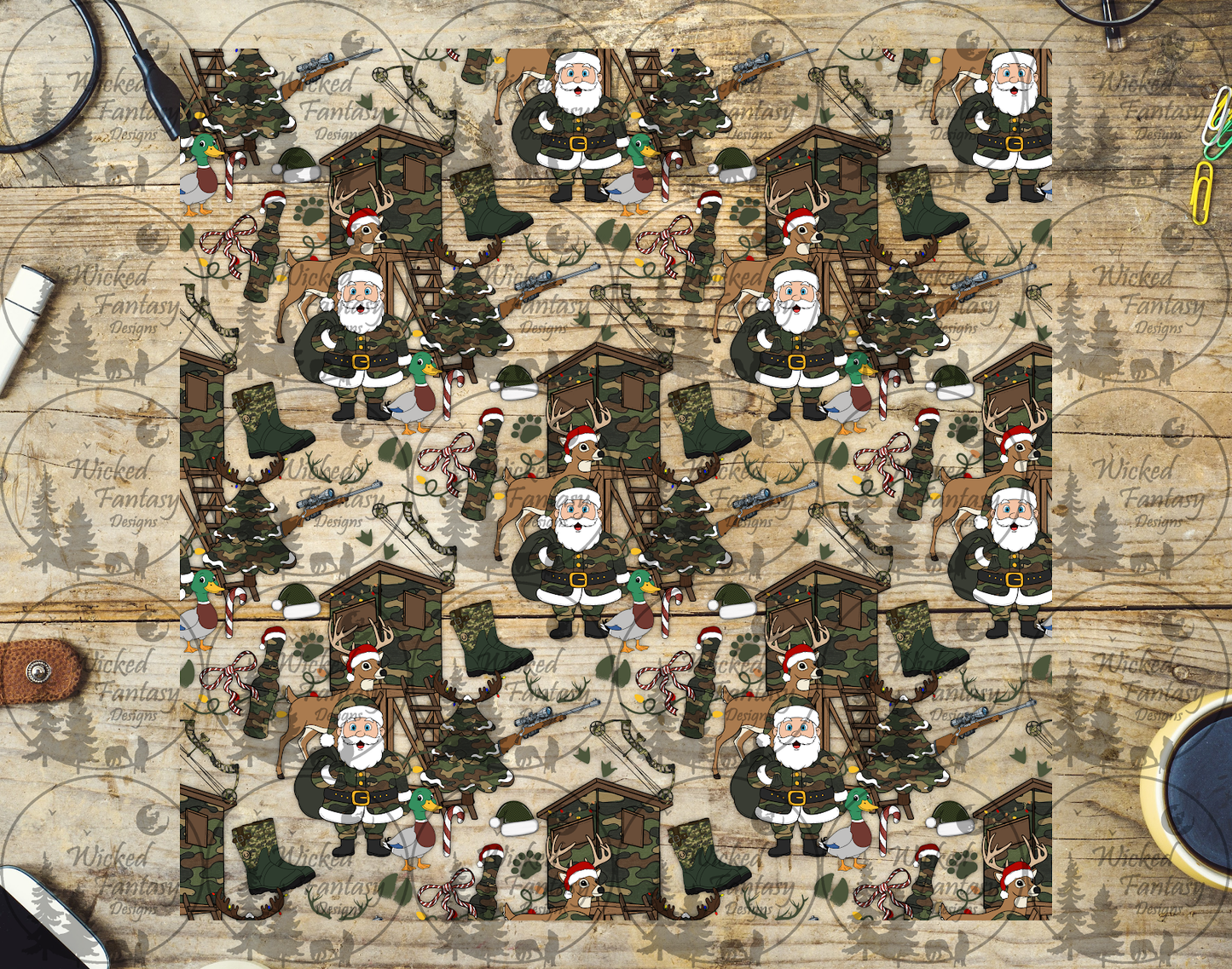 UVDTF Hunting Santa 2026 20oz 30oz 10"x10"