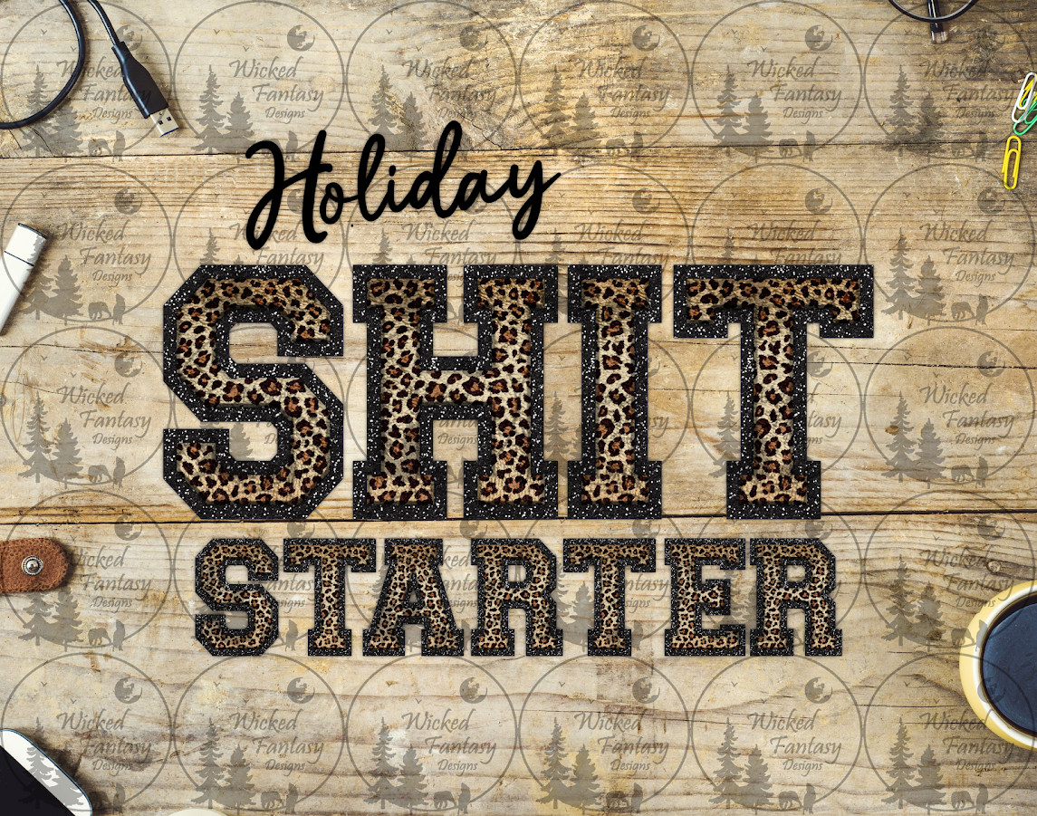 UVDTF Holiday Sh*t Starter Leopard Print