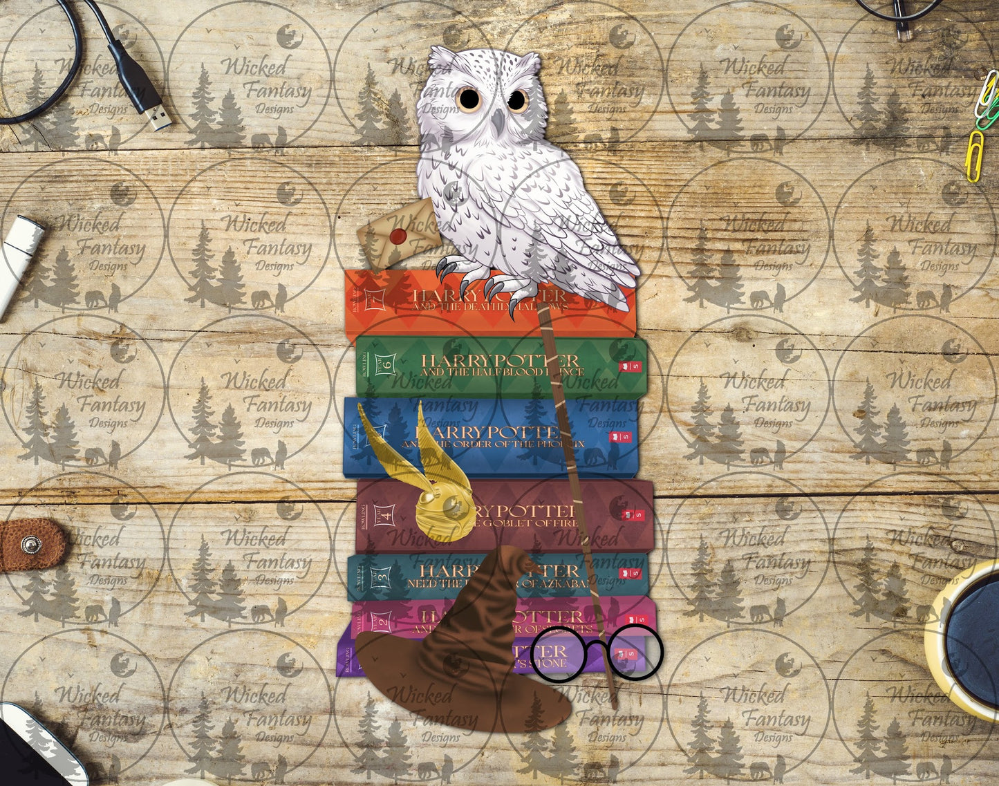 UVDTF Book Stack and Owl