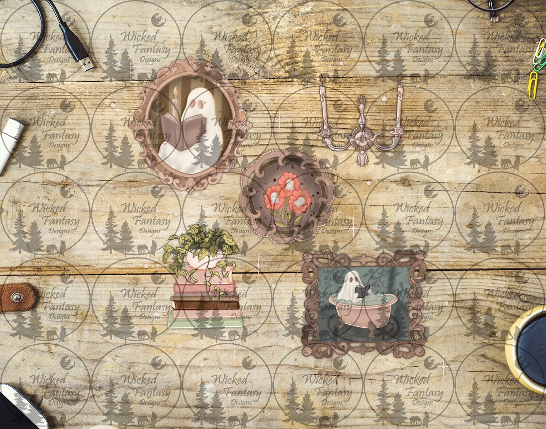 UVDTF Framed Ghosts and Books