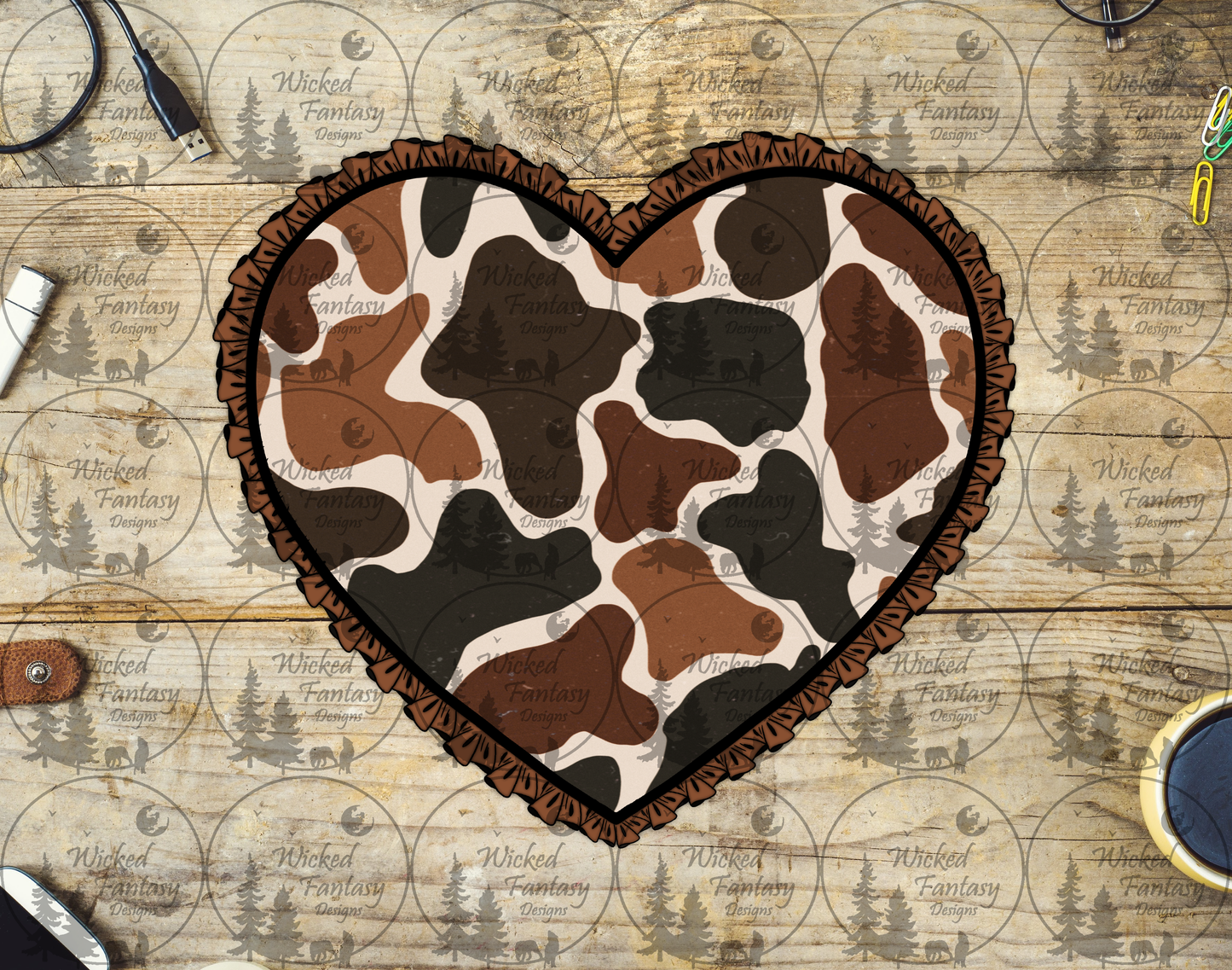 UVDTF Camo Heart