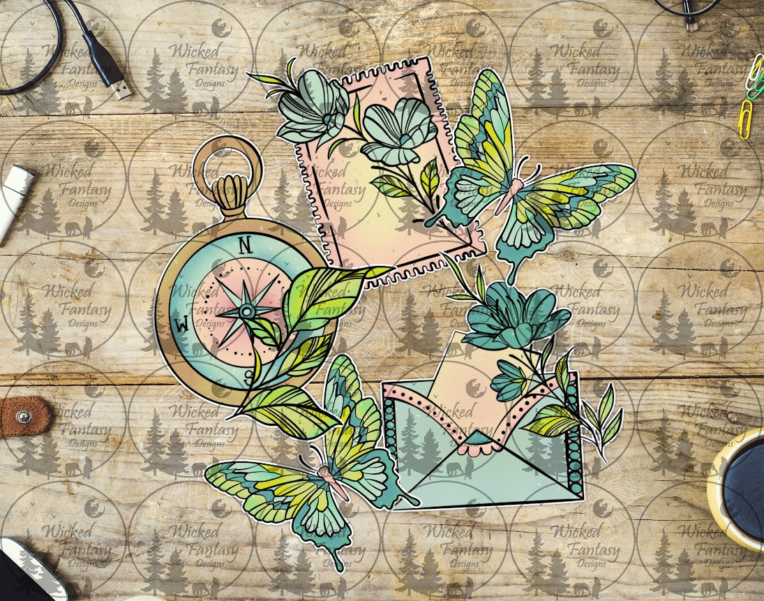 UVDTF Butterfly Stamps