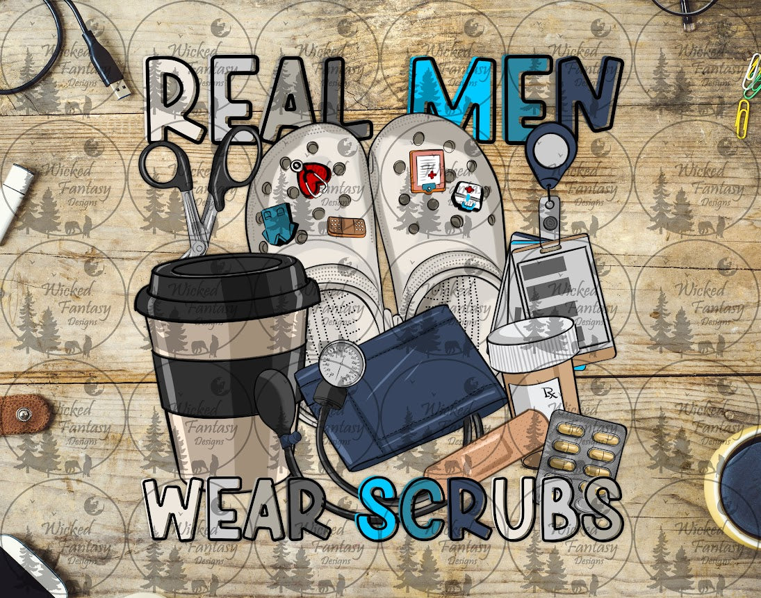 UVDTF Real Men Wear Scrubs