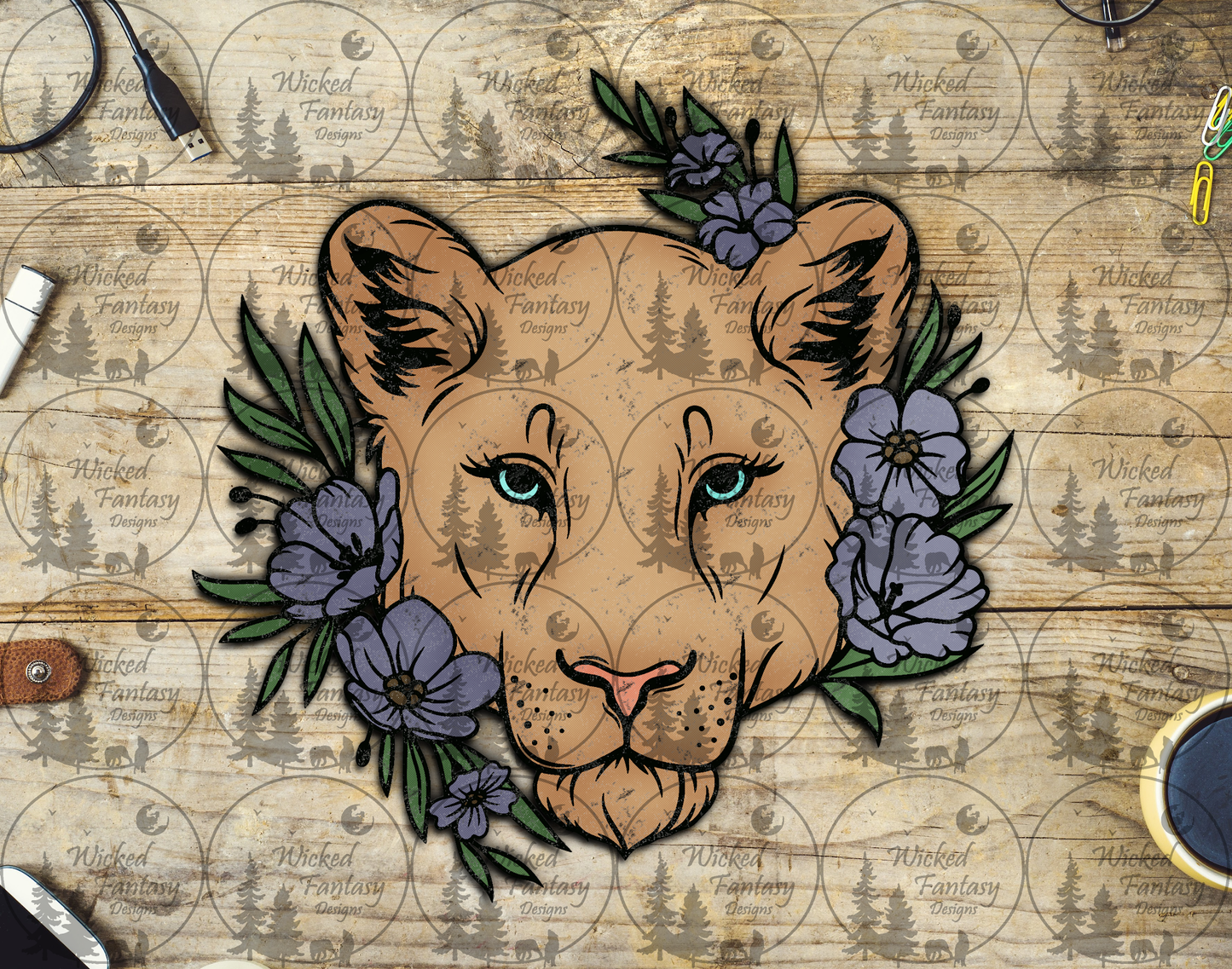 UVDTF Puma with Flowers