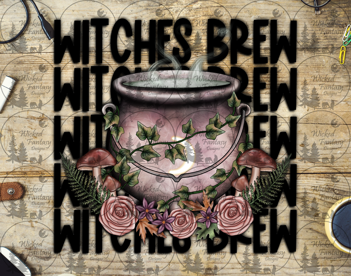 UVDTF Witches Brew Flower Arrangement