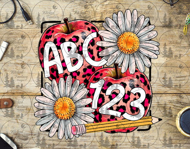 UVDTF ABC 123 Leopard Apples and Daisies