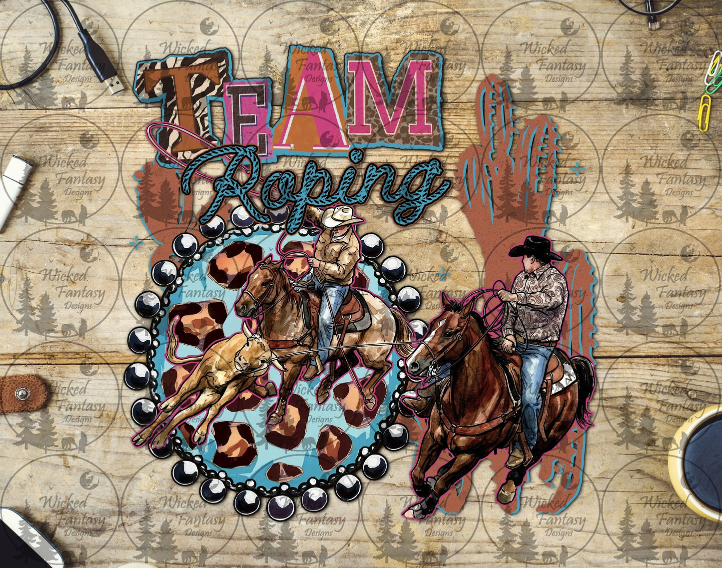UVDTF Team Roping Concho and Cactus