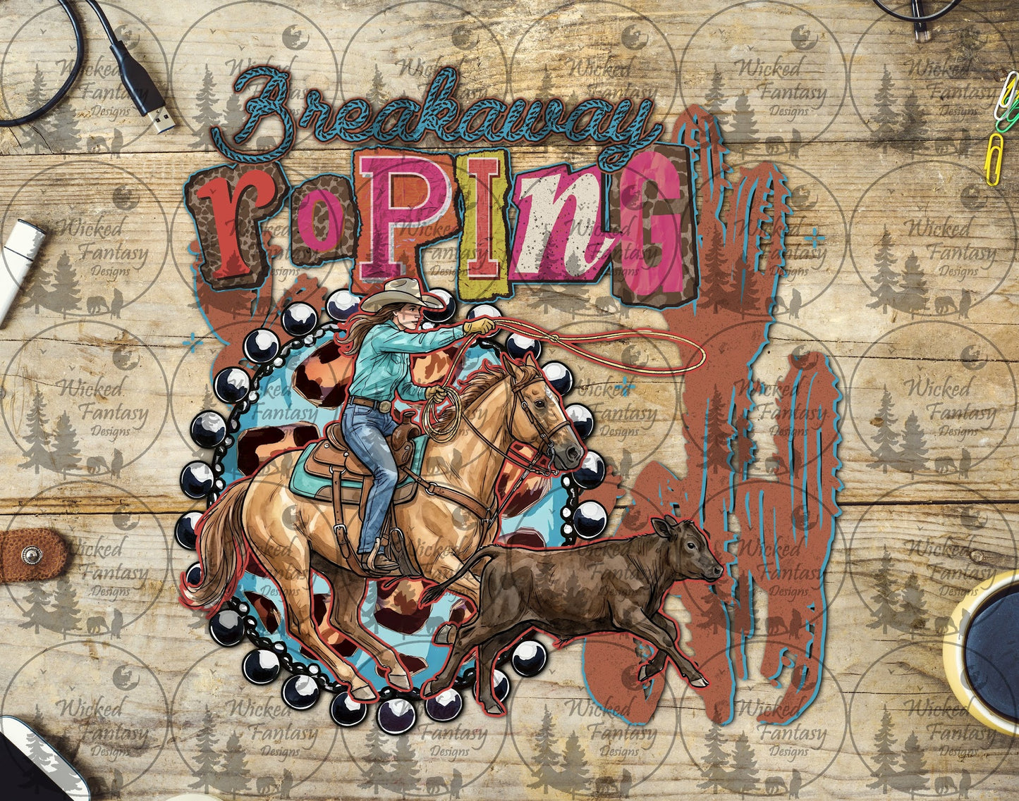 UVDTF Breakaway Roping Concho and Cactus