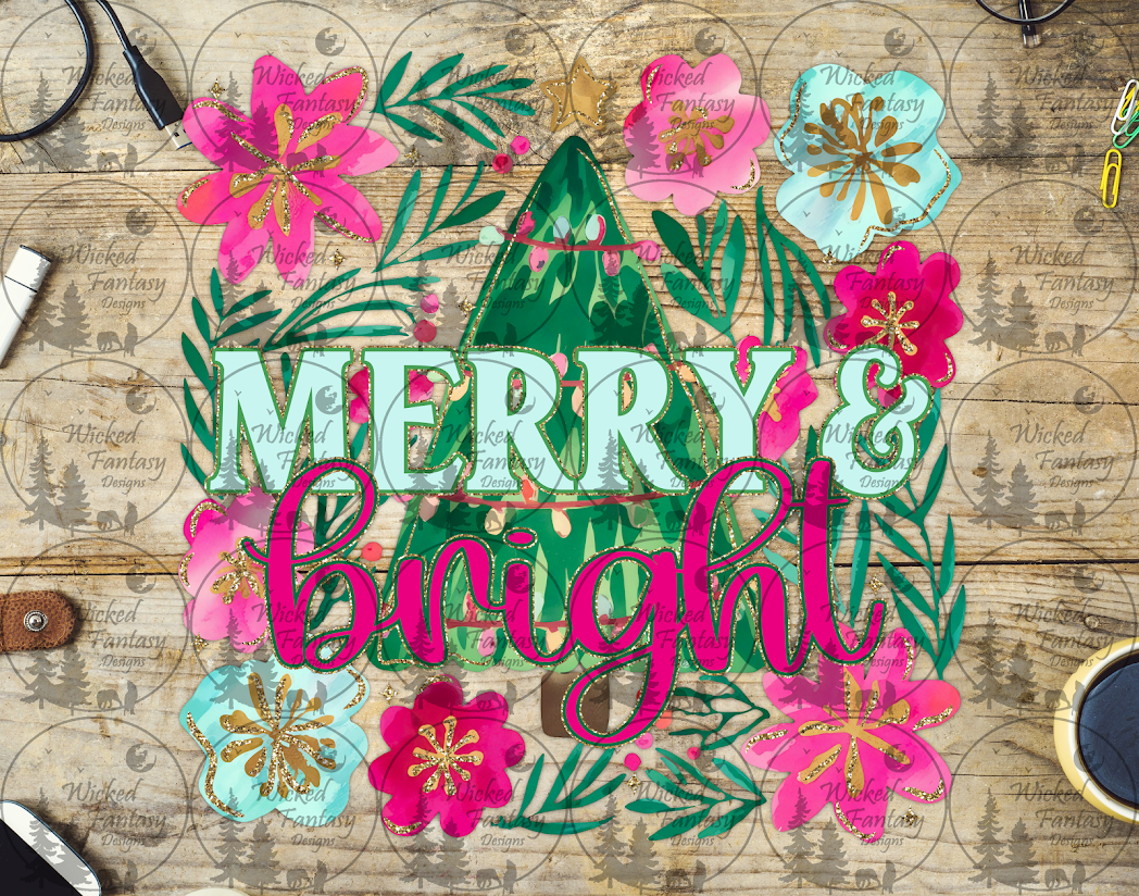 UVDTF Merry and Bright Brushstroke Tree