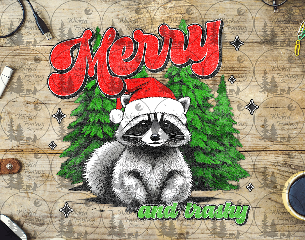 UVDTF Merry and Trashy Raccoon