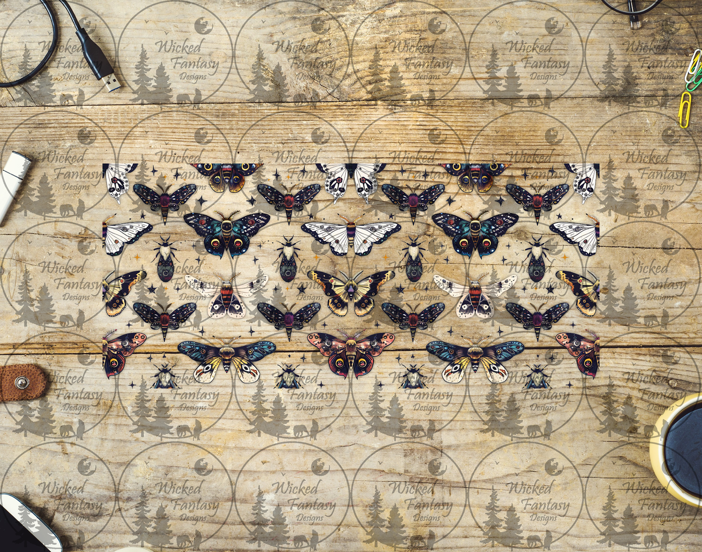 UVDTF Mystical Moths 16oz 40oz