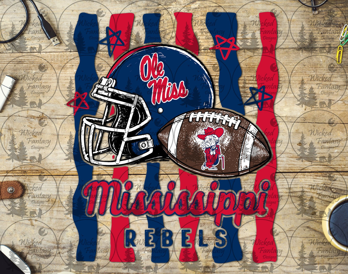 UVDTF Ole Miss Mississippi Football Stipes