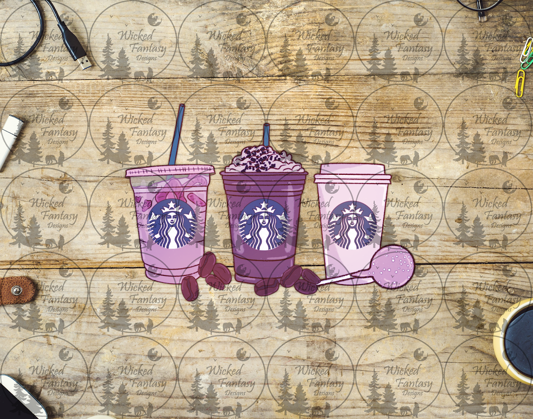 UVDTF Pink Coffees and Cake Pop