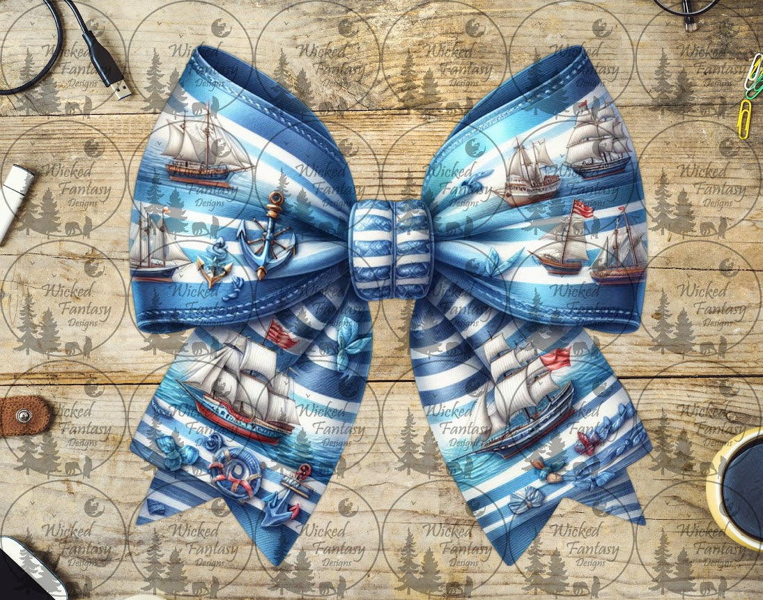 UVDTF Nautical Striped Bow