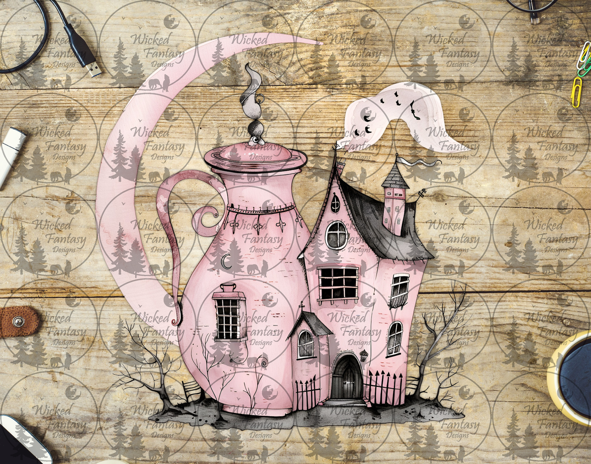 UVDTF Tea Pot House