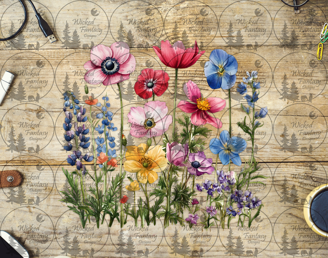 UVDTF Poppies and Bluebonnets