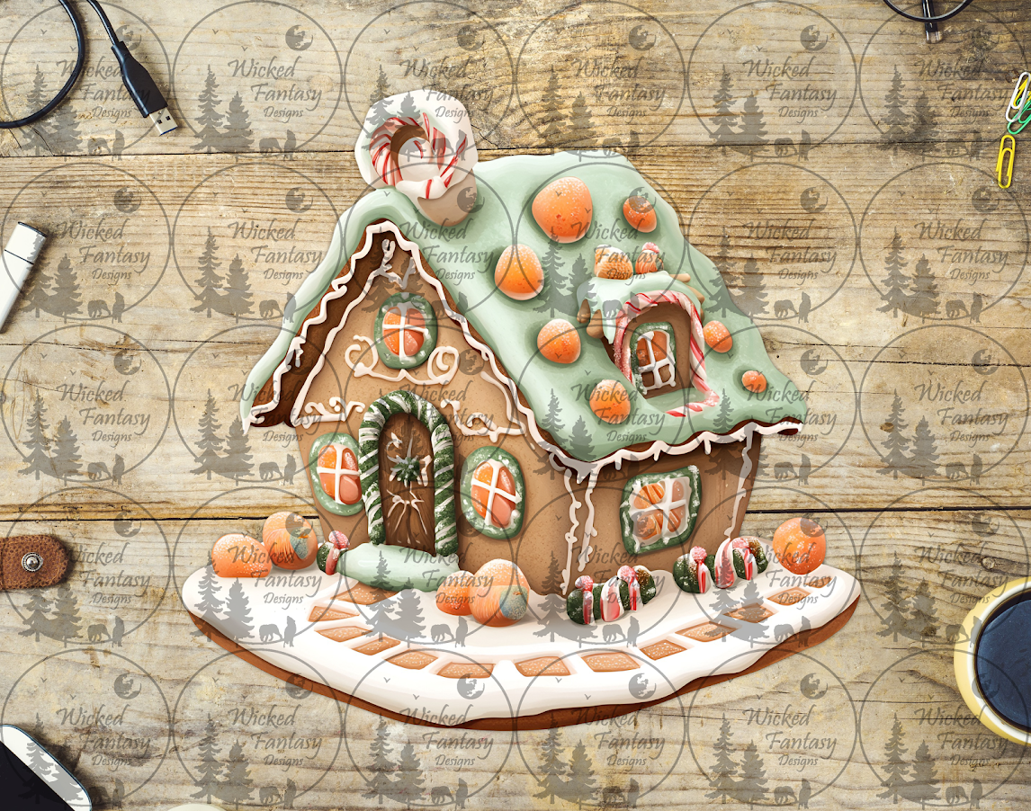 UVDTF Gingerbread House