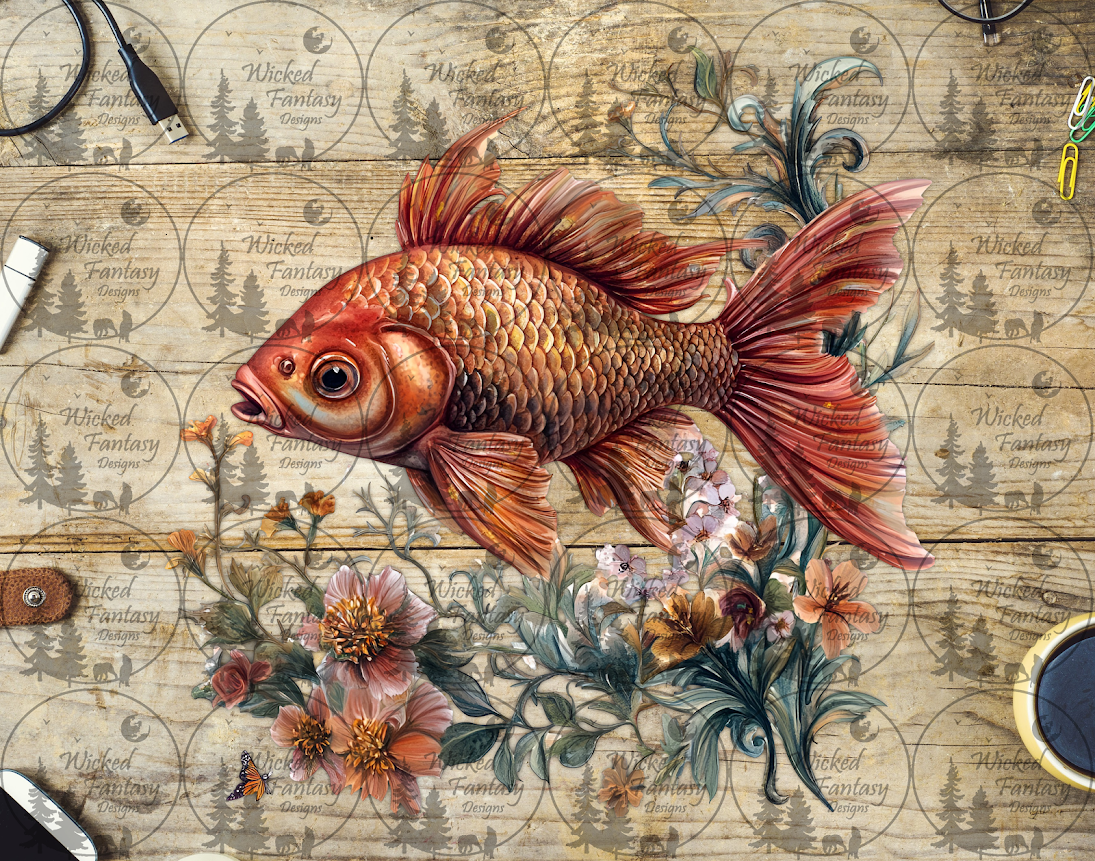 UVDTF Floral Fish