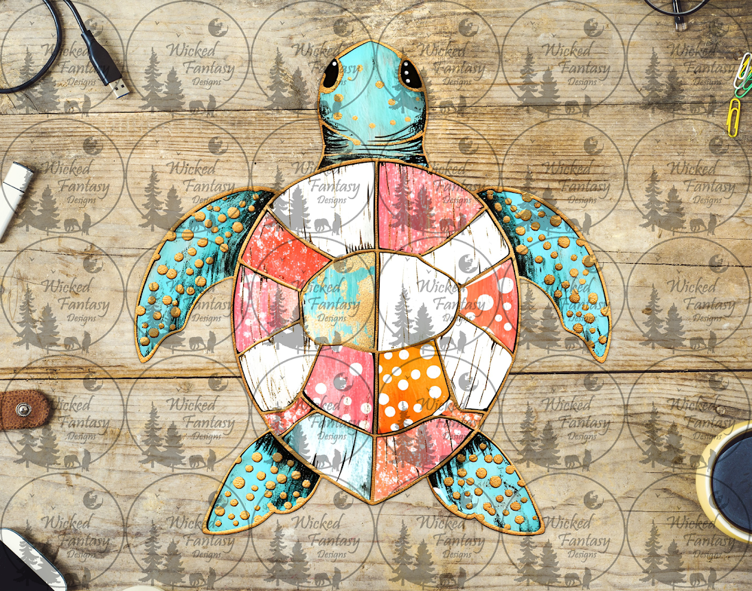 UVDTF Patchwork Sea Turtle