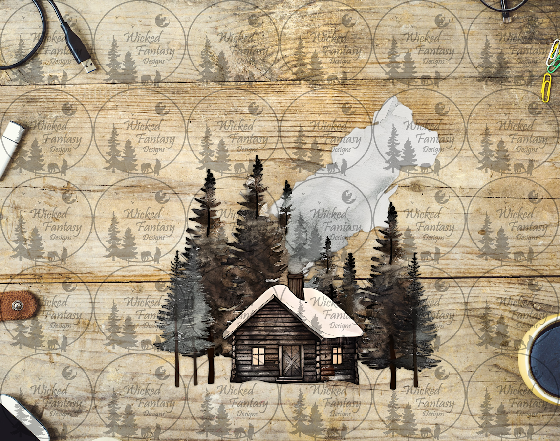 UVDTF Log Cabin in Forest