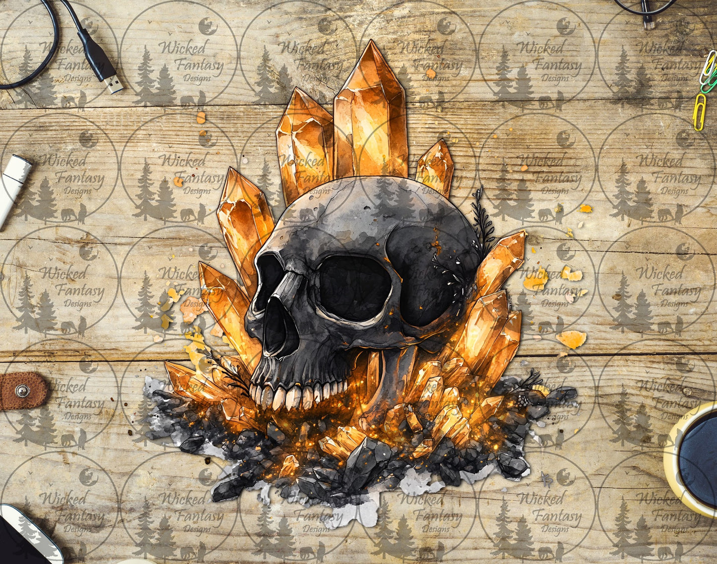 UVDTF Glowing Crystals Skull