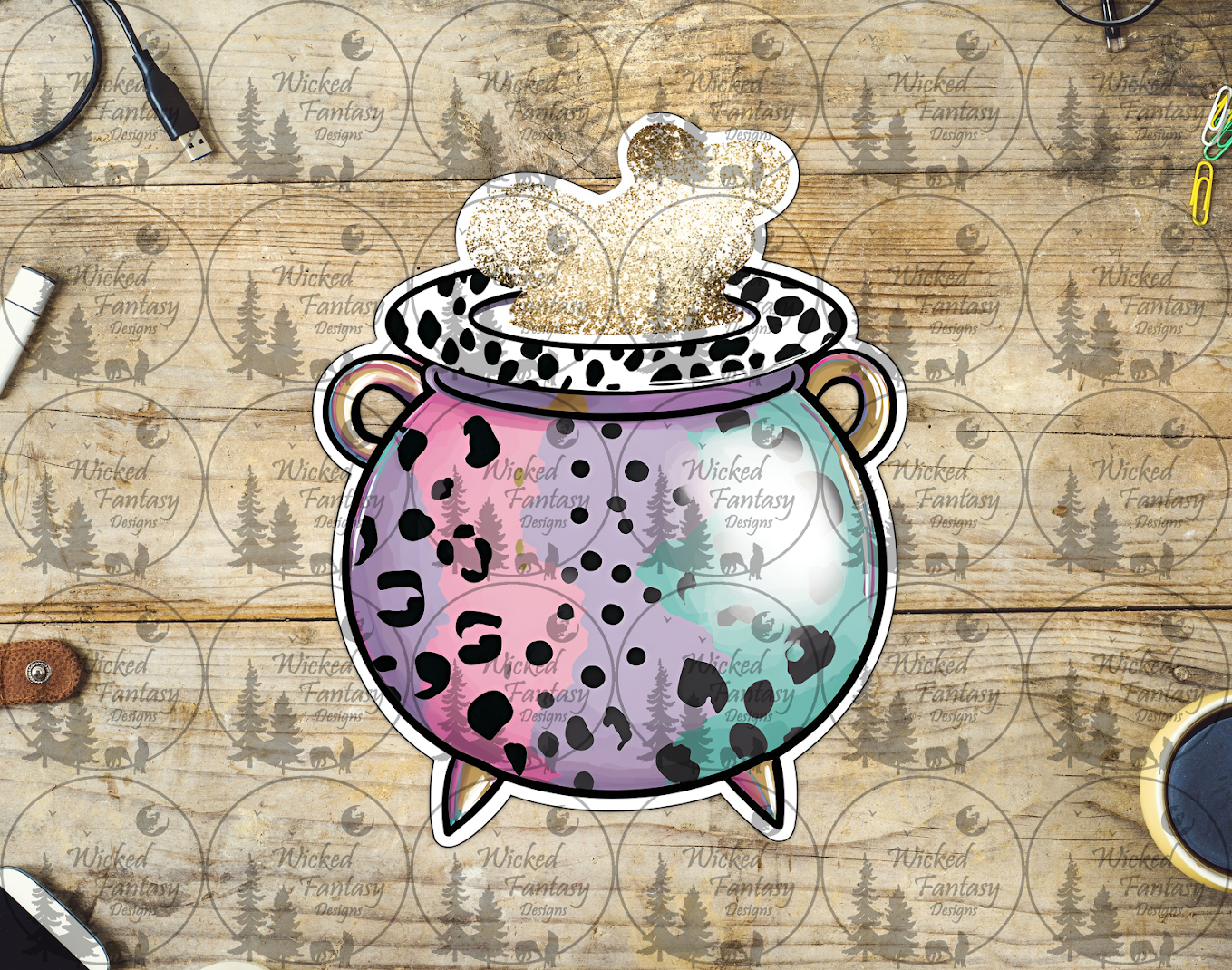UVDTF Leopard Print Cauldron