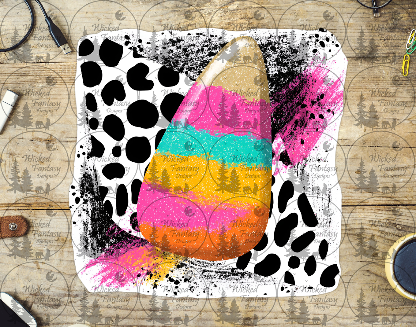 UVDTF Colorful Candy Corn