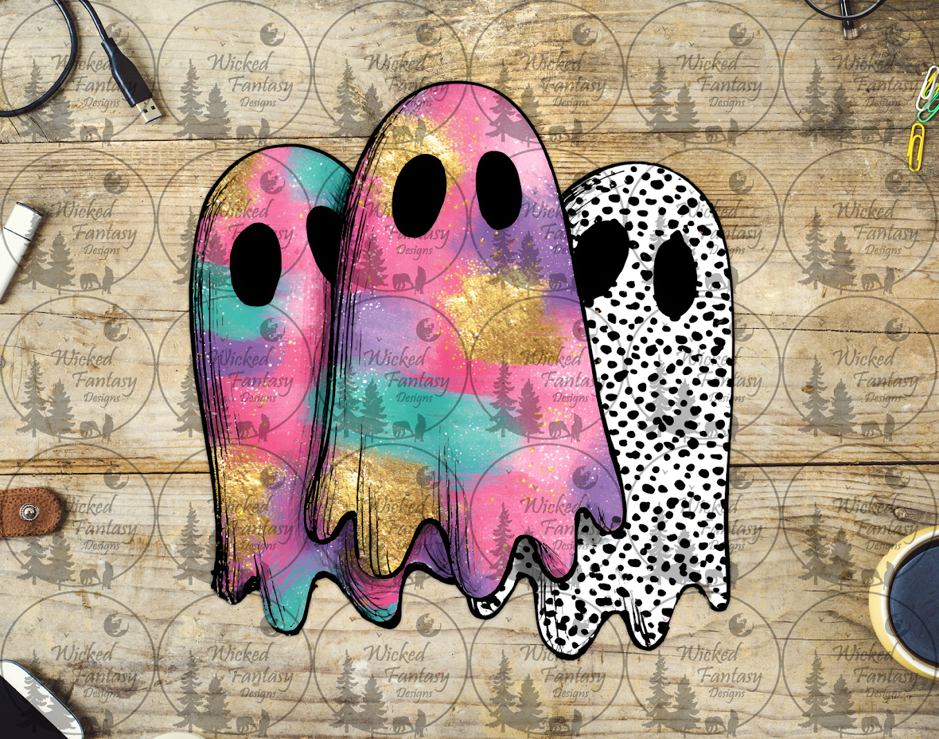 UVDTF Pastel and Polka Dot Ghosts