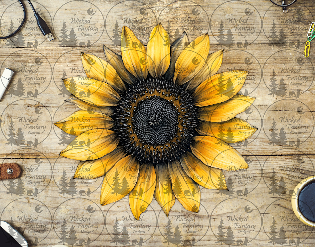 UVDTF Yellow Sunflower