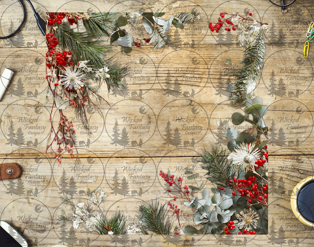 UVDTF Eucalyptus Pine and Berries 20oz 30oz 10"x10"