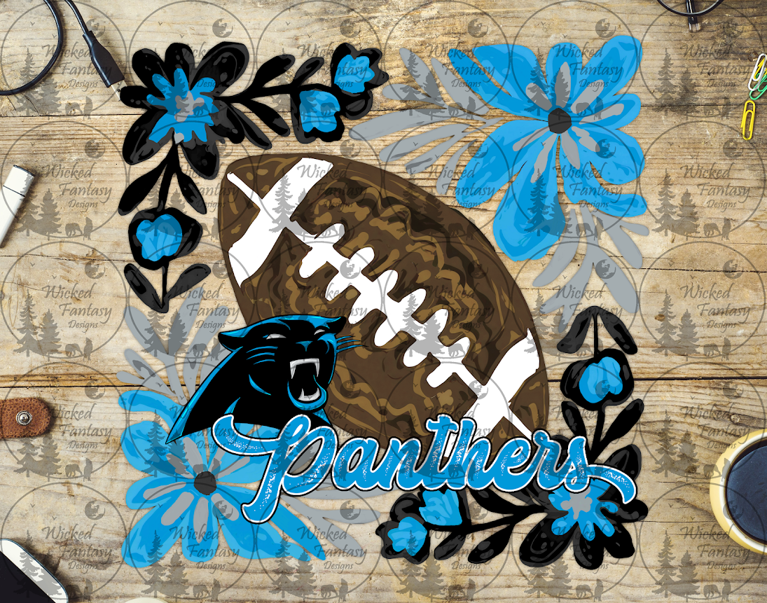 UVDTF Floral Football Panthers