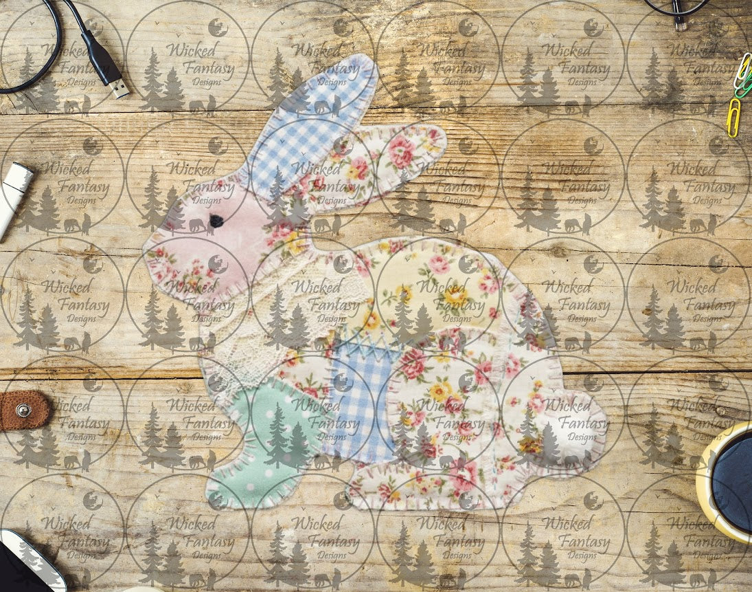 UVDTF Quilted Patchwork Rabbit