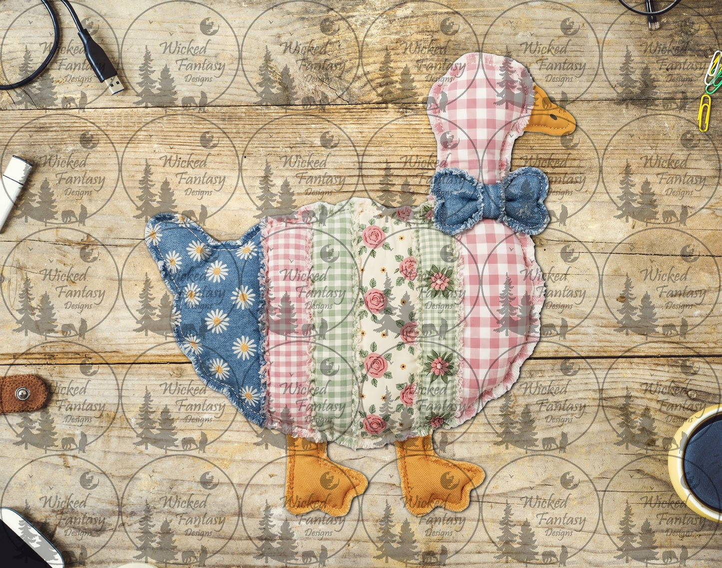 UVDTF Patchwork Quilted Goose