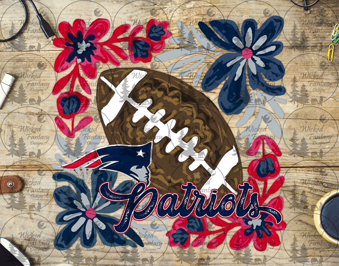 UVDTF Floral Football Patriots