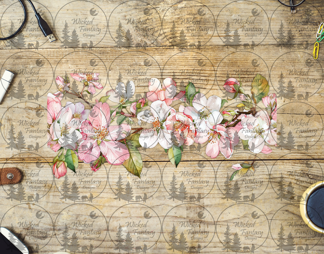 UVDTF Cherry Blossom Border Element 11"