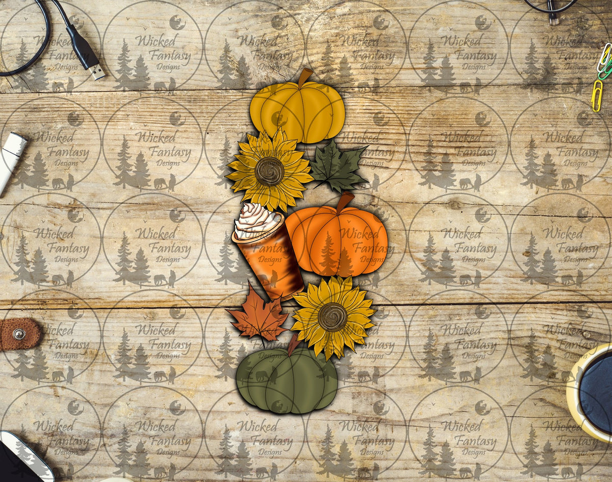 UVDTF Autumn Pumpkins Vertical Element