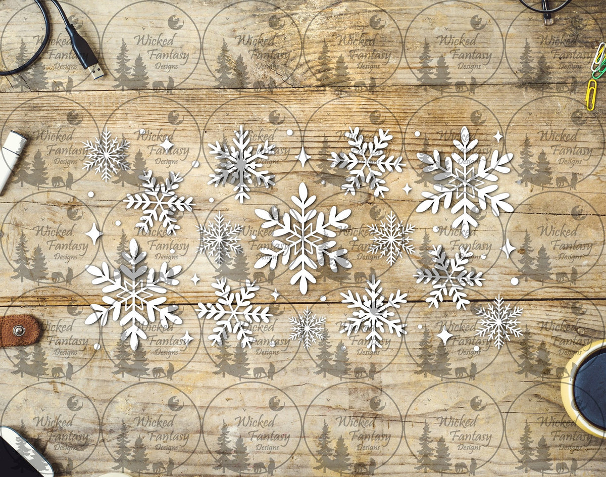 UVDTF Snowflakes 16oz 40oz