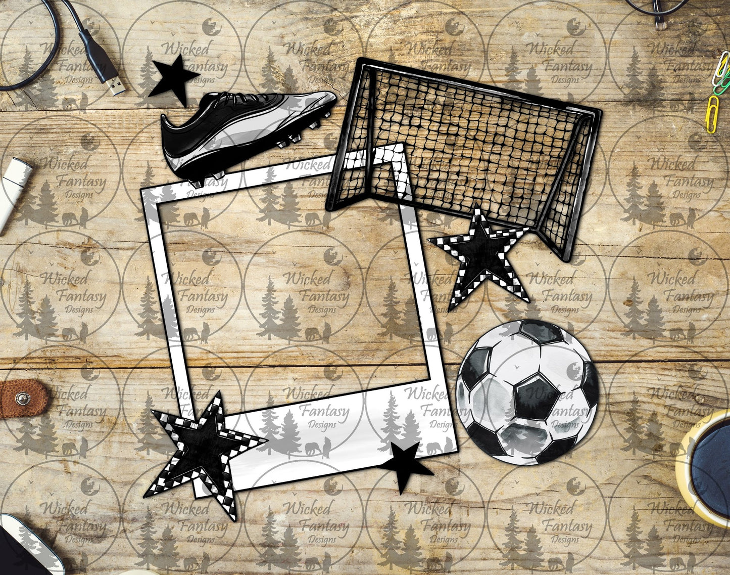 UVDTF Soccer Frame