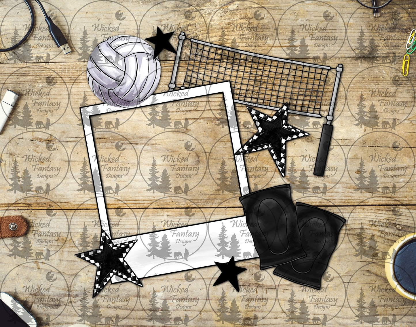 UVDTF Volleyball Frame