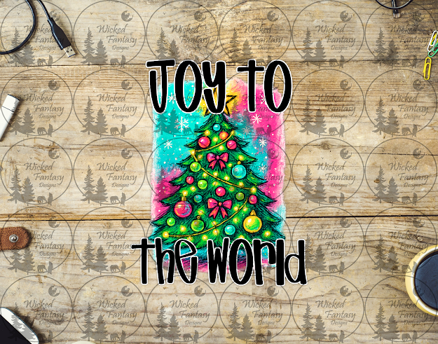 UVDTF Joy to the World Christmas Tree