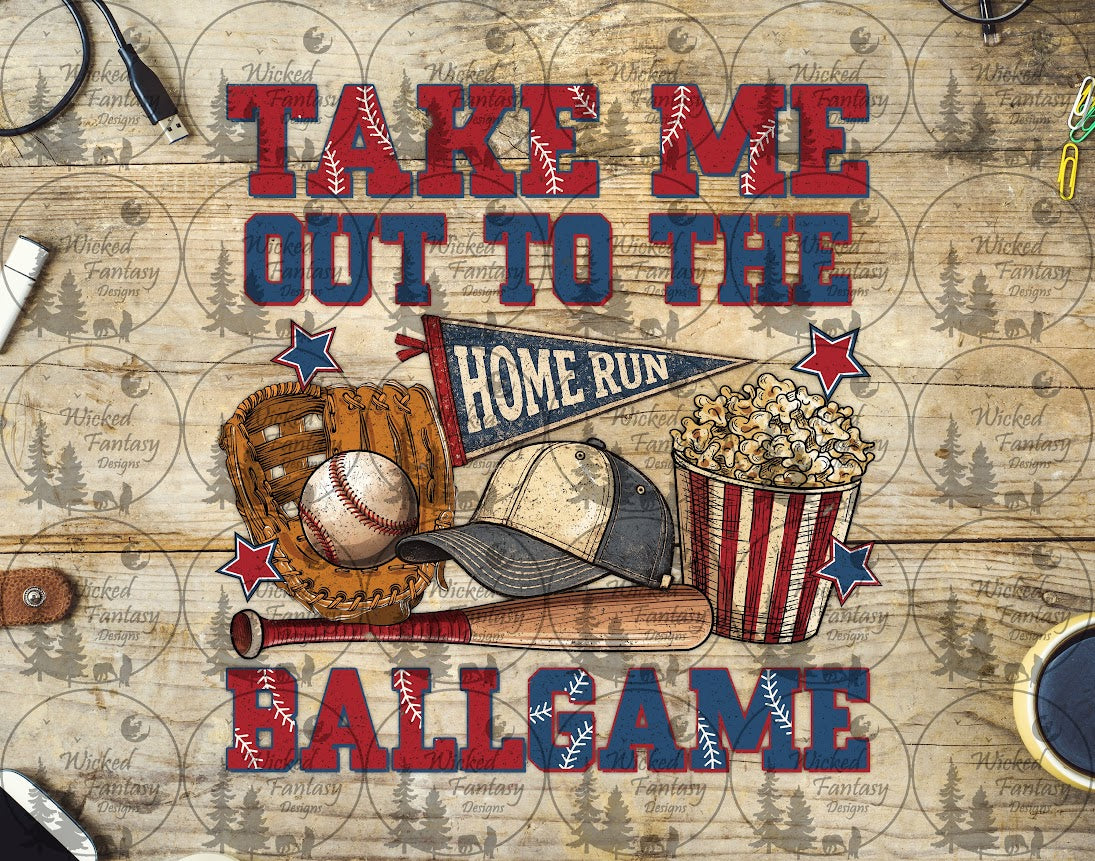 UVDTF Take Me Out to the Ball Game Baseball