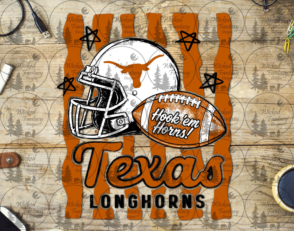 UVDTF Longhorn Football Stipes