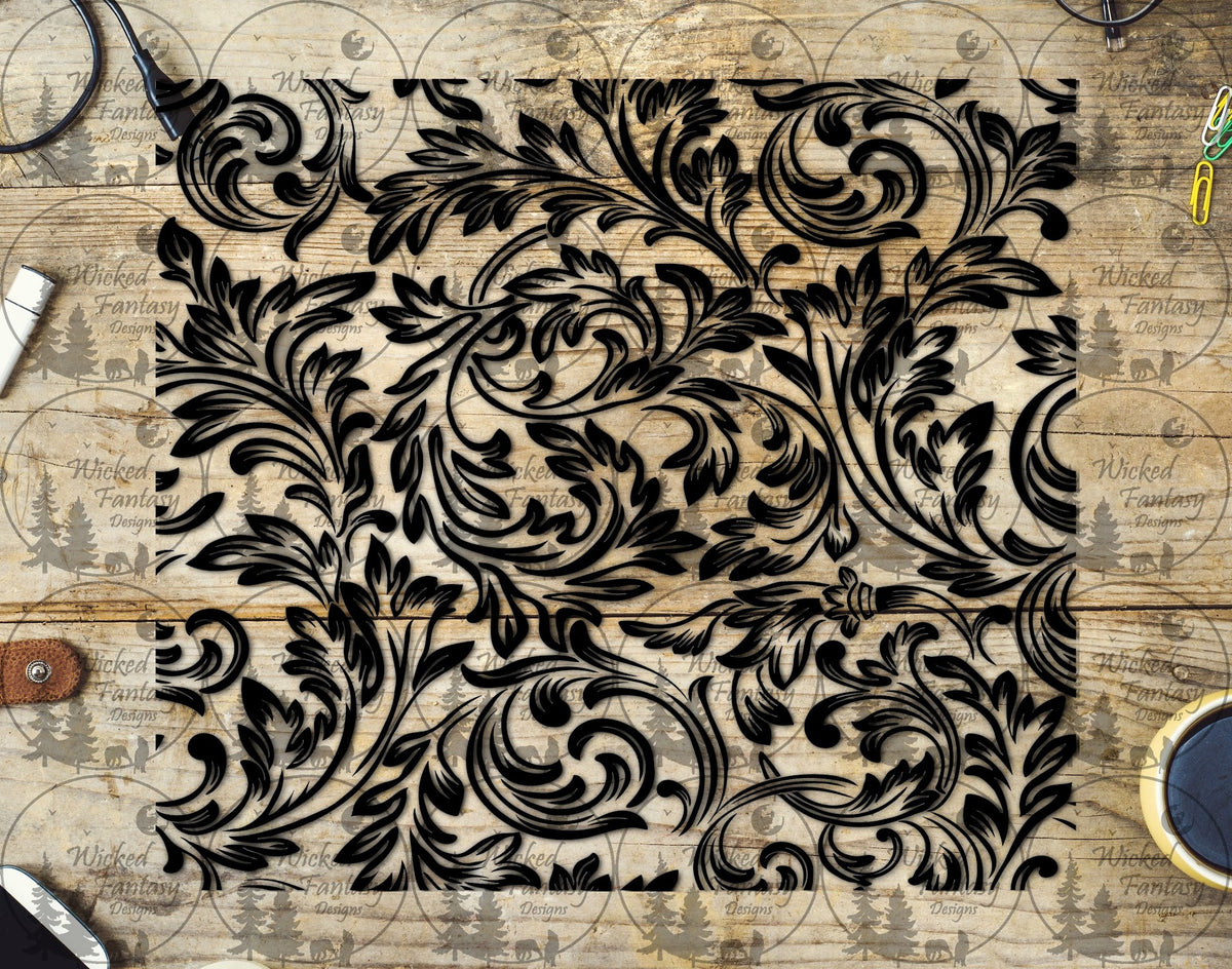 UVDTF Filagree Leaves 20oz 30oz 10"x10"