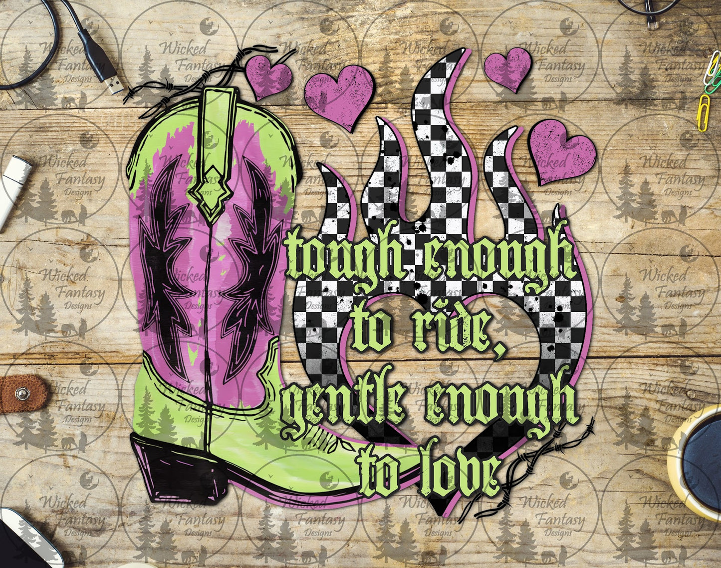 UVDTF Tough Enough to Ride Gentle Enough to Love