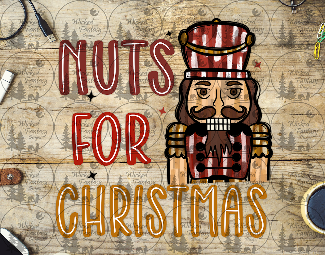 UVDTF Nuts for Christmas Nut Cracker