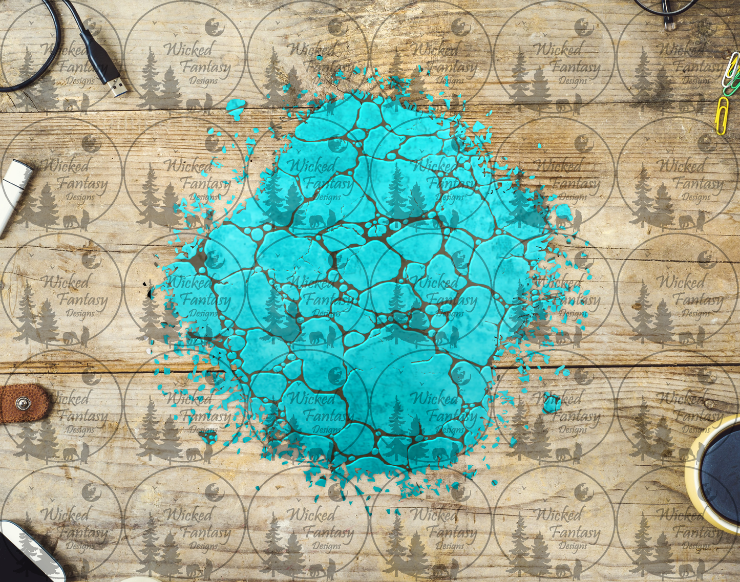 UVDTF Turquoise Splash