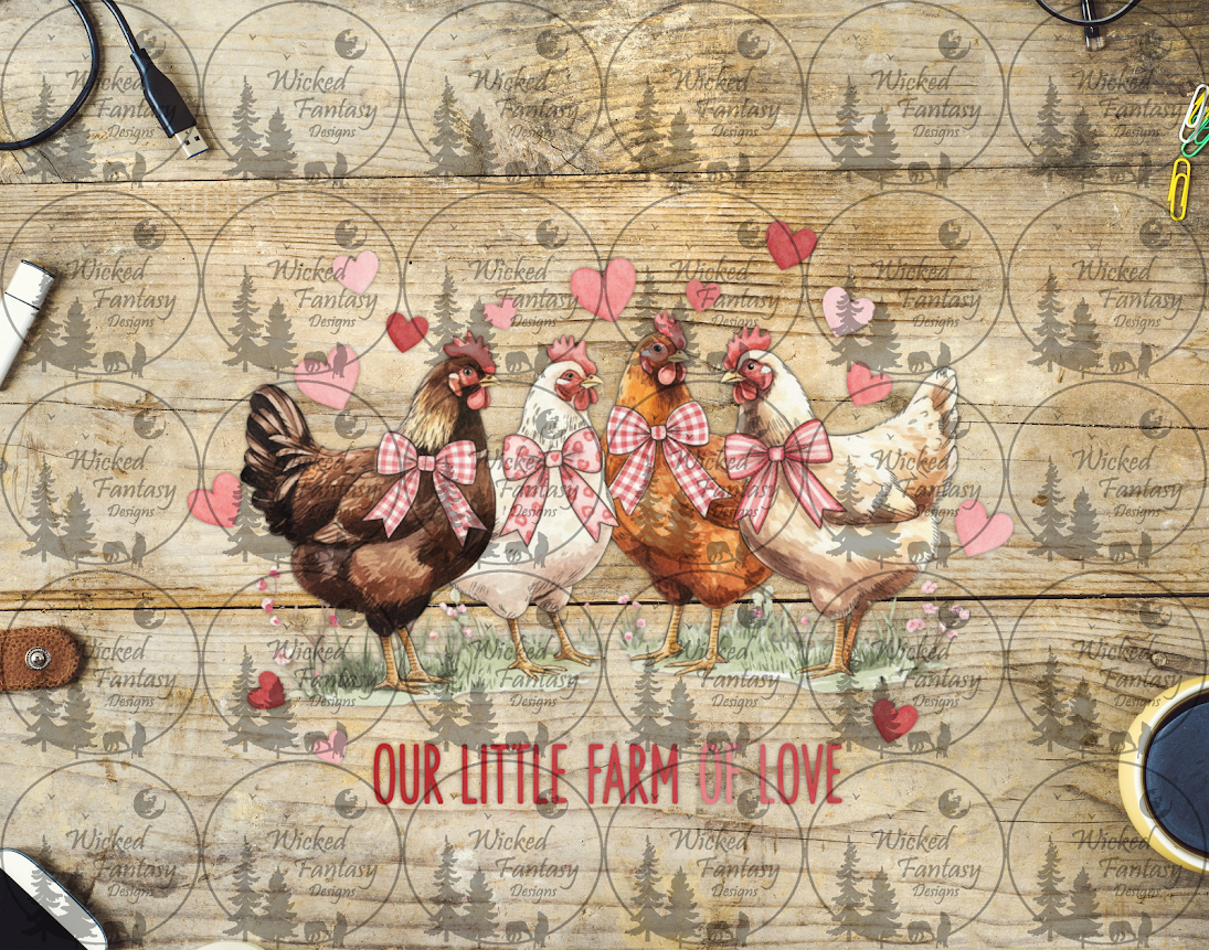 UVDTF Our Little Farm of Love Chickens