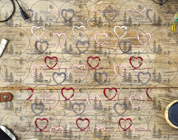 UVDTF Heart Scribbles 20oz 30oz 10"x10"