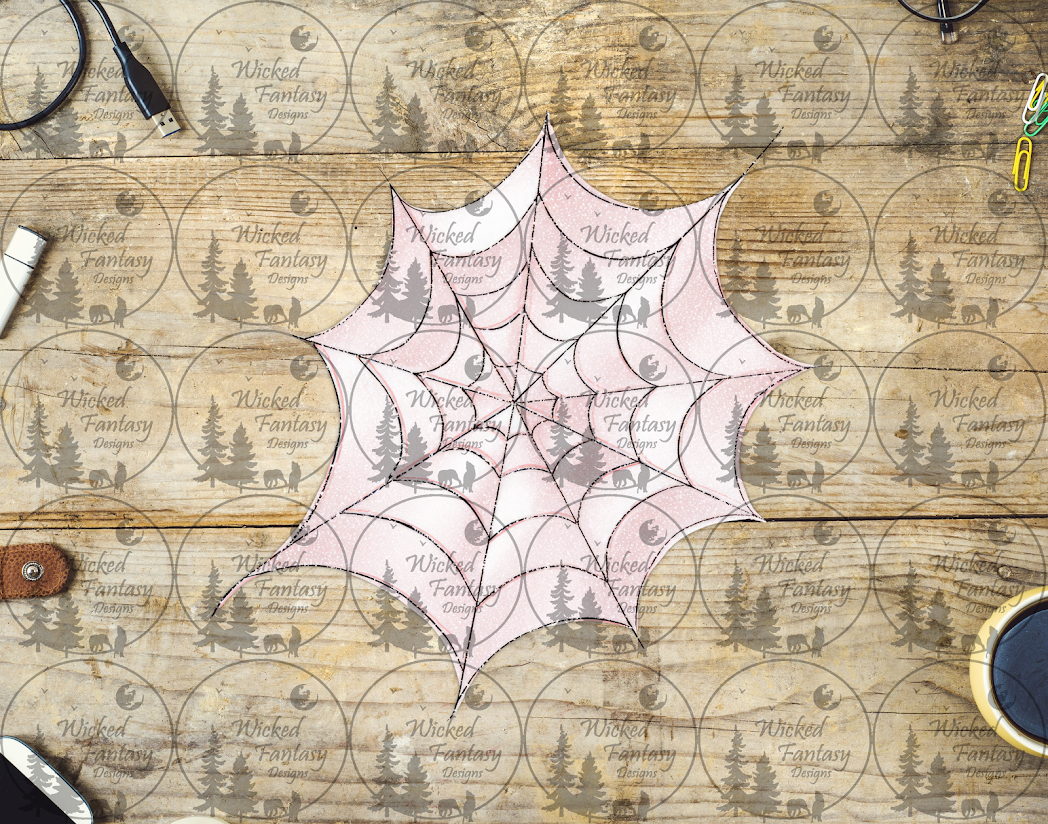 UVDTF Pink Spider Web
