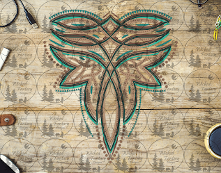 UVDTF Turquoise and Tan Boot Stitch